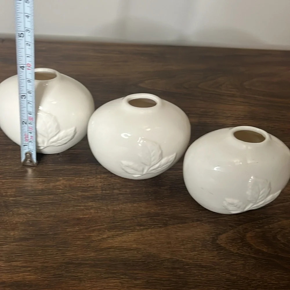 Set of 3 ceramic bud vases, VTG - Picture 6 of 8